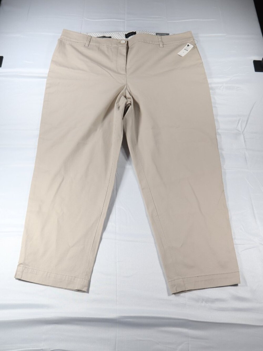 Talbot's The Perfect Crop Women's Pants Size 16 Beige at Waist Slim Leg NWT